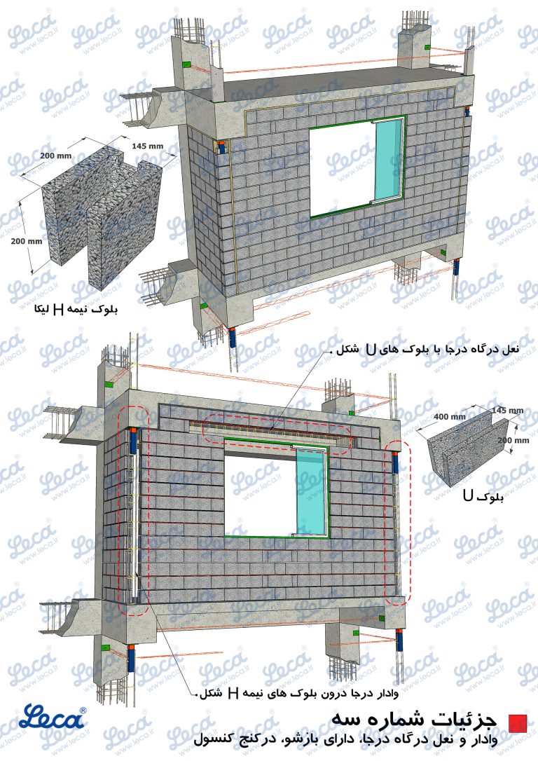 دیوار چینی با بلوک لیکا